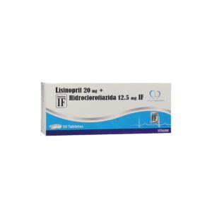 LISINOPRIL 20 mg + HIDROCLOROTIAZIDA 12.5 mg IF