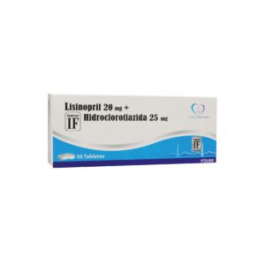 LISINOPRIL 20 mg + HIDROCLOROTIAZIDA 25 mg IF